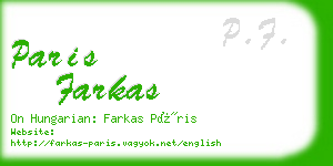 paris farkas business card